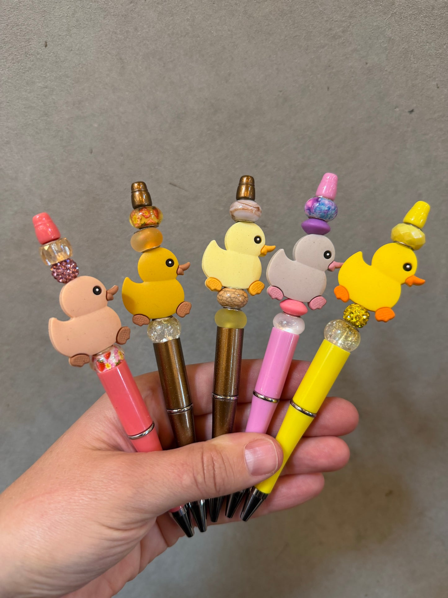 Beaded Pen - Colorful Duckling