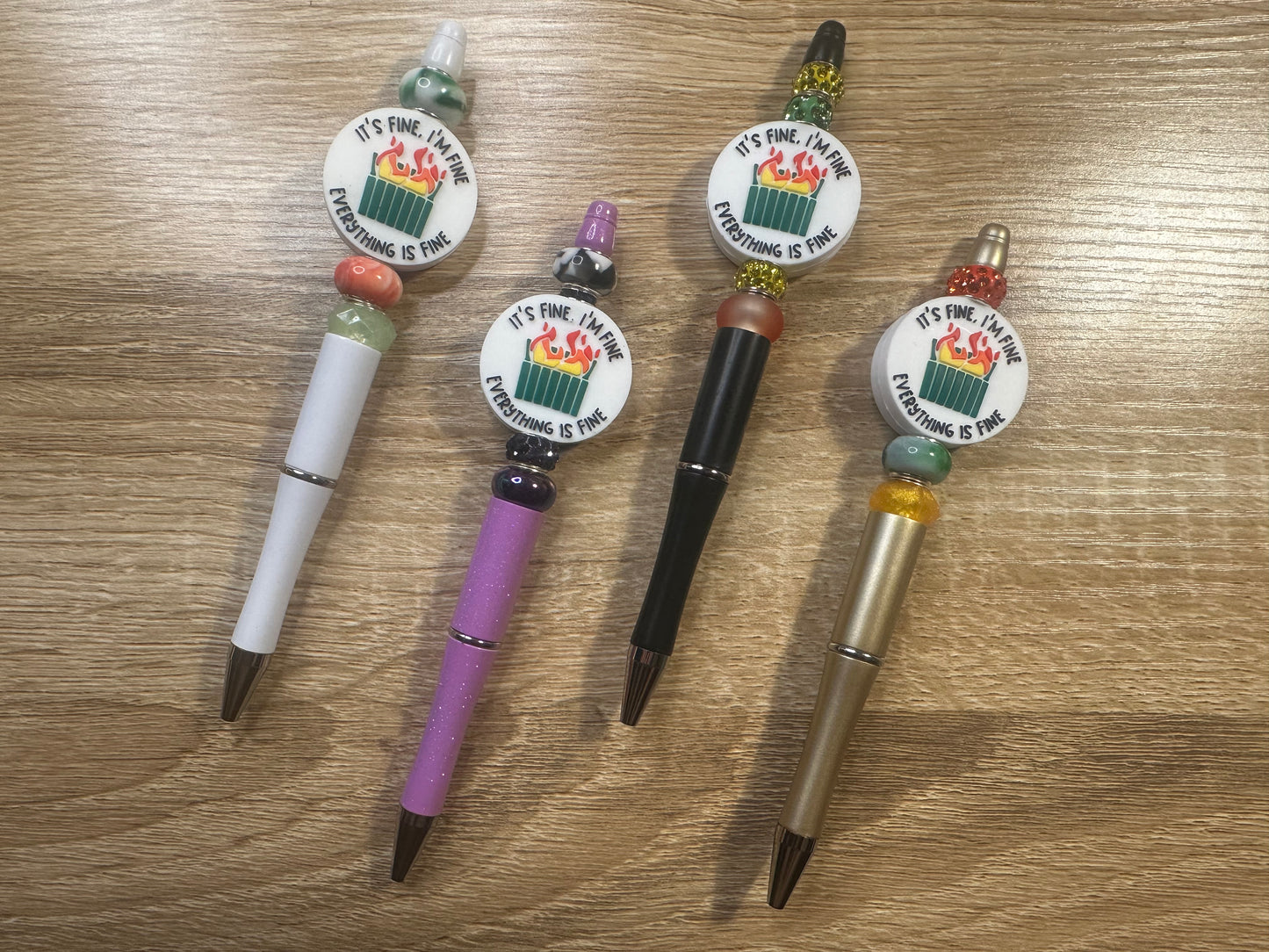 Beaded Pen - Dumpster Fire