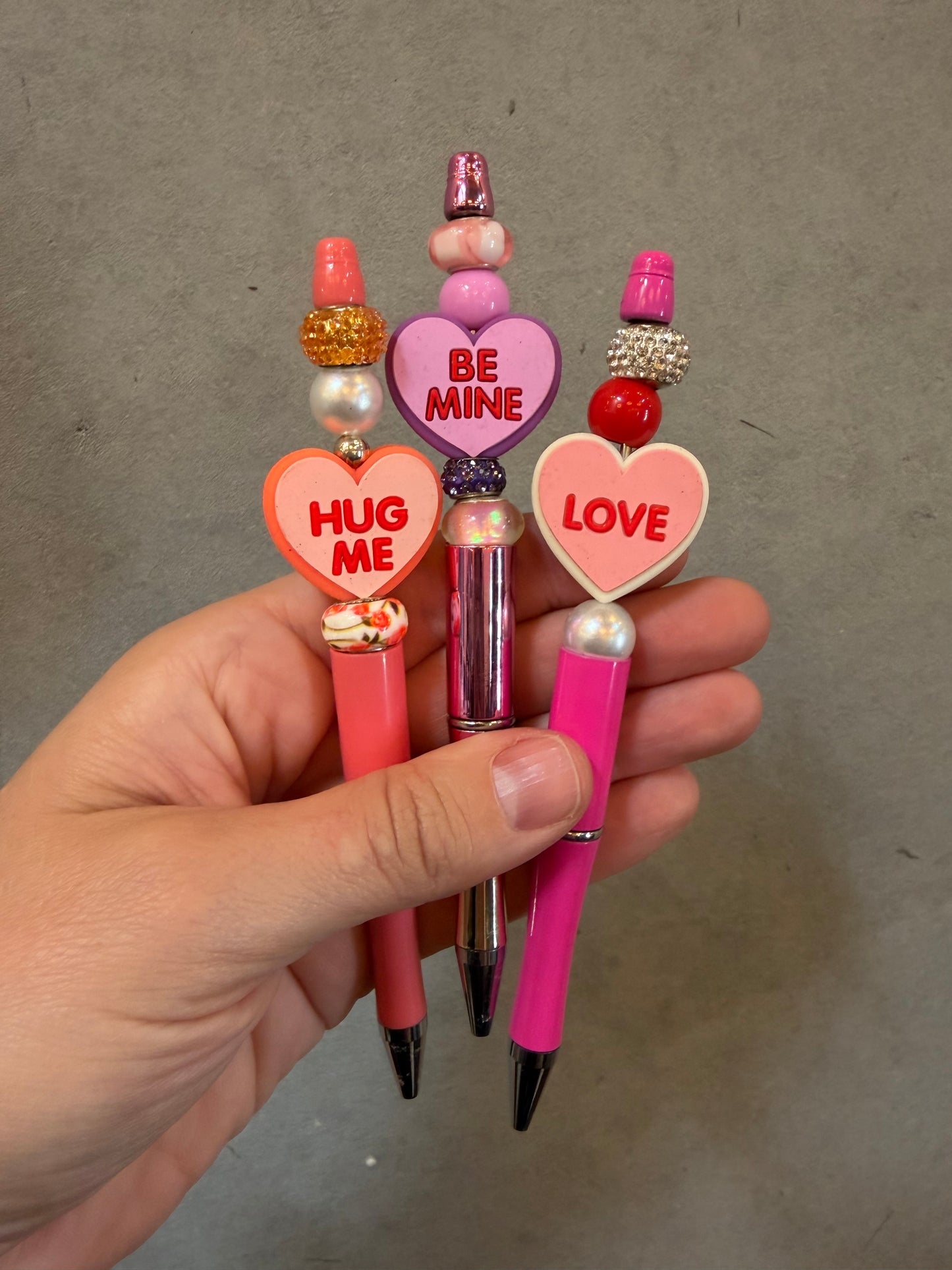 Beaded Pen - Valentine's Candy Hearts