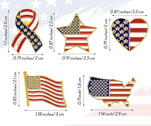 Enamel Lapel Pin - USA