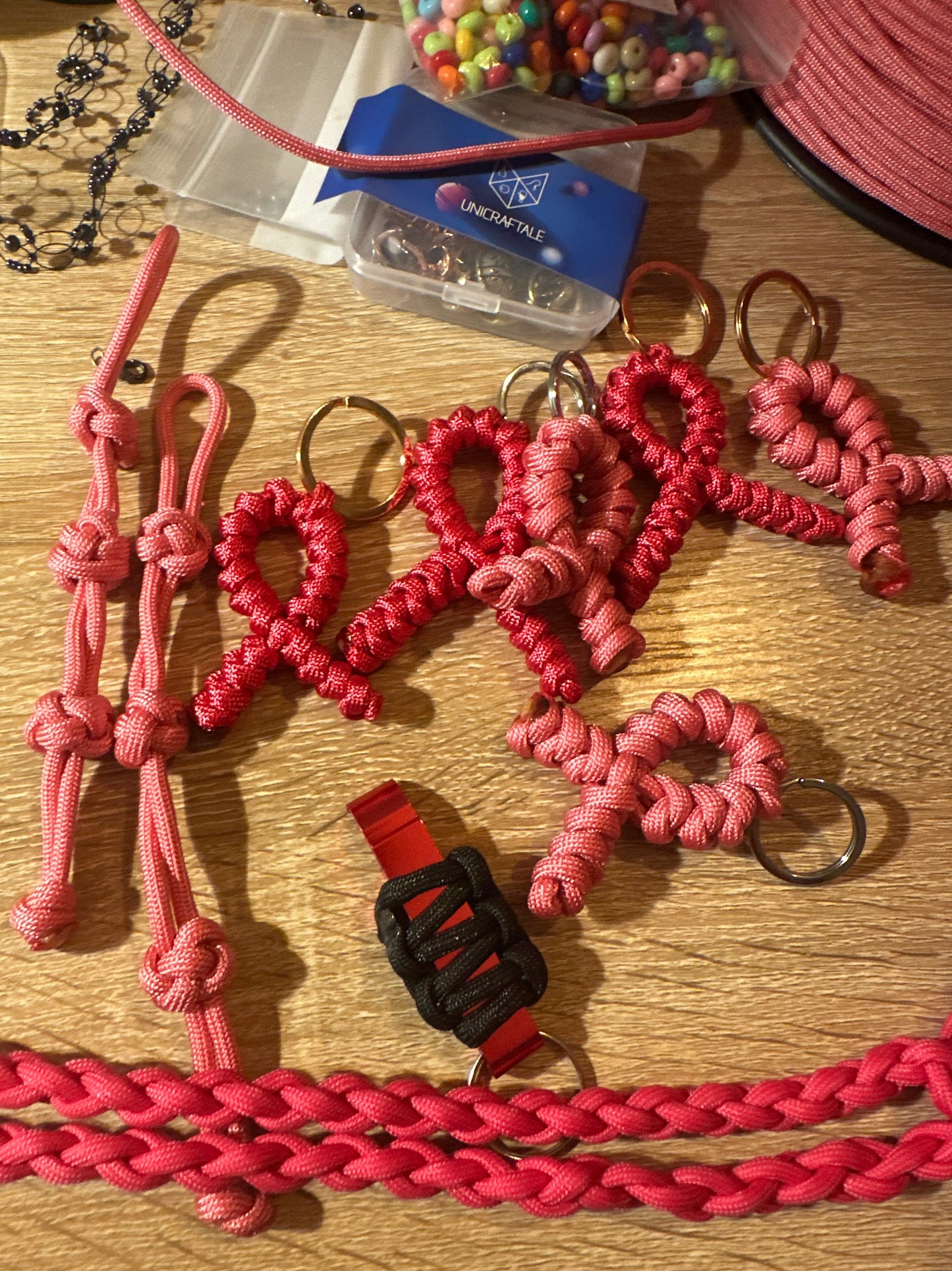 Breast Cancer Paracord Ribbon