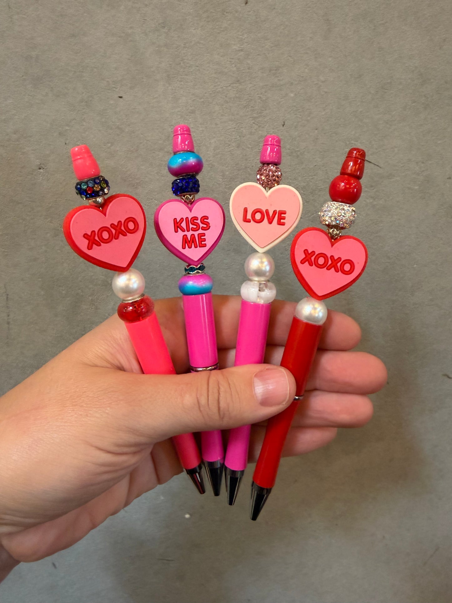 Beaded Pen - Valentine's Candy Hearts