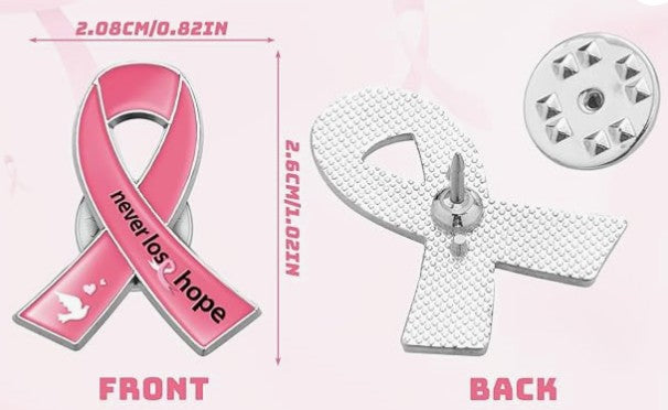Enamel Lapel Pin - Breast Cancer Ribbon