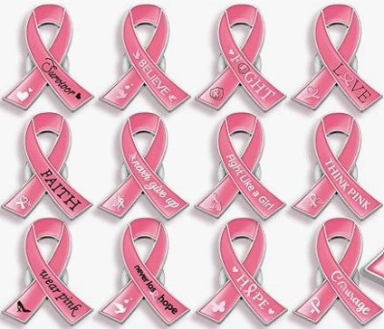 Enamel Lapel Pin - Breast Cancer Ribbon