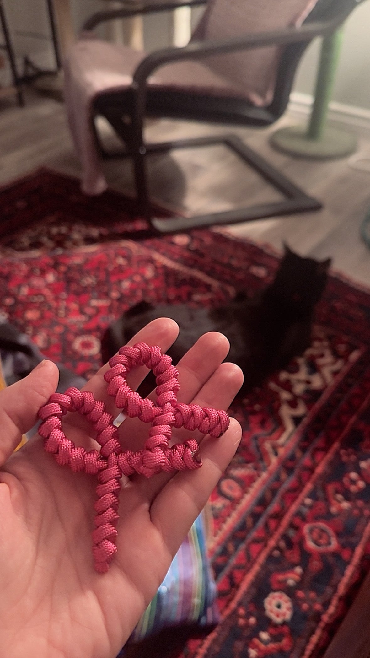 Breast Cancer Paracord Ribbon