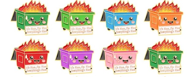 Enamel Lapel Pin - Dumpster Fire