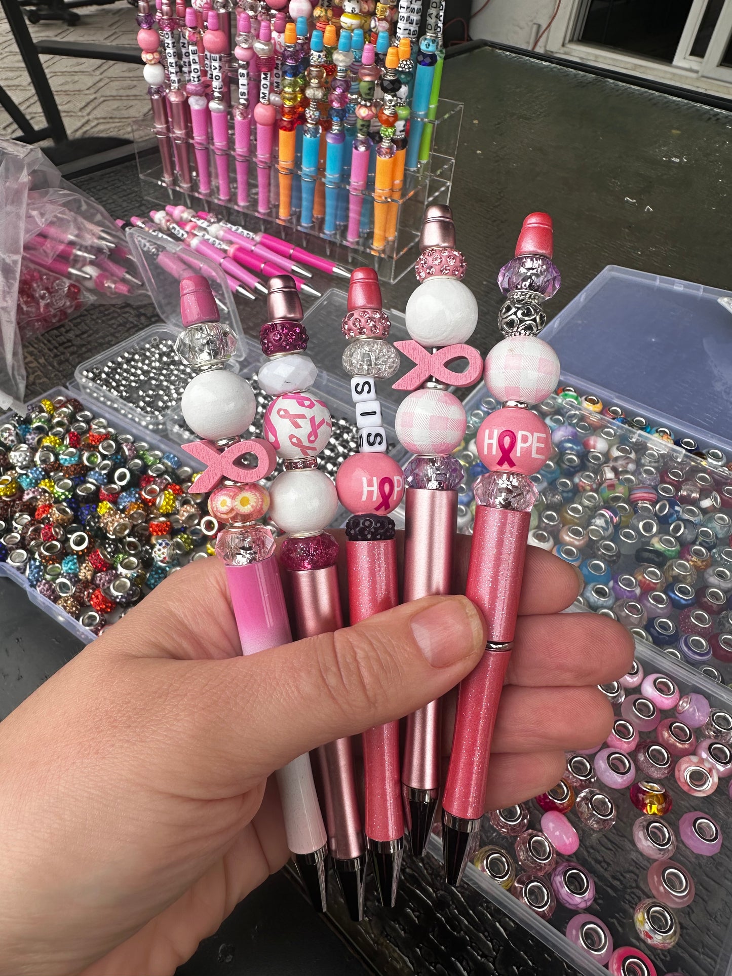 Beaded Pen - Breast Cancer