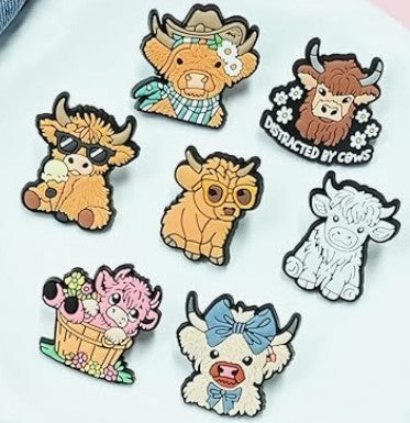 Silicone Lapel Pin - Highland Cow
