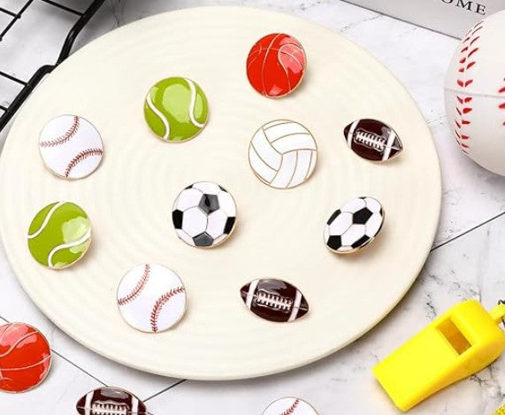 Enamel Lapel Pin - Sports Ball